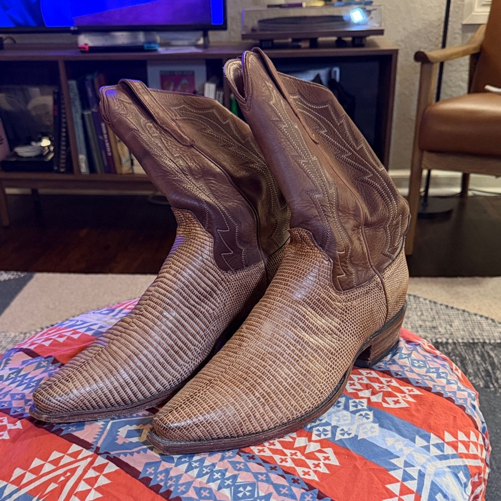 Tecovas ‘Hank’ Men’s Snip-Toe Lizard Boot 13D